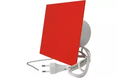 Air Roxy wyciągowy wentylator łazienkowy ze średnicą przyłącza 100 mm z przełącznikiem sznurkowym i wtyczką - panel przedni z czerwonego plastiku