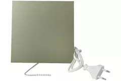 Wyciągowy wentylator łazienkowy Ø 125 mm z przełącznikiem sznurkowym i wtyczką - panel przedni ze szkła w kolorze satynowego złota