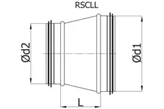 Redukcja od Ø 315 mm do Ø 250 mm do przewodu spiralnego