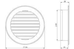 Kratka wentylacyjna o średnicy 100 mm beżowa - VR100Y