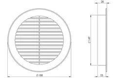 Kratka wirnika Ø150 mm czarna - VR150M