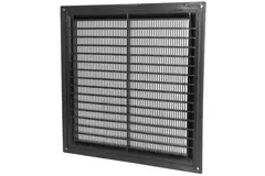Kratka wentylacyjna plastikowa prostokątna 250x250 czarna - VR2525M