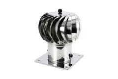 Wiatrowy wentylator dachowy Cowl 150 mm ze stali nierdzewnej wraz z płytą dachową - 65 m3/h