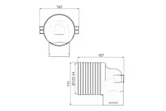 Adapter wentylacyjny Ubbink Air Excellent 34C 125 1x90°