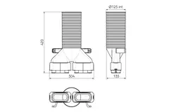 Ubbink Air Excellent 35SC adapter wentylacyjny 125 2x180°