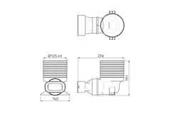 Adapter wentylacyjny Ubbink Air Excellent 35SC 125 1x90°