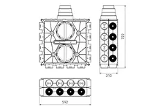 Uniwersalna skrzynka rozdzielcza Ubbink DBOX - 24 przyłącza